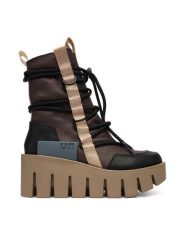 United Nude Trzewiki Grip Desert LO 11034161165 Brązowy ciemny. Brązowe botki damskie United Nude, ze skóry, bez obcasa, na koturnie, bez zapięcia. Za 1,579.00 zł.