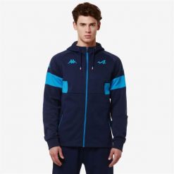 Bluza z kapturem i zamkiem błyskawicznym Alpine F1 Adorfeo. Niebieskie bluzy męskie Kappa, na zimę, l, bez wzorów, z bawełny, z kapturem. Za 271.00 zł.