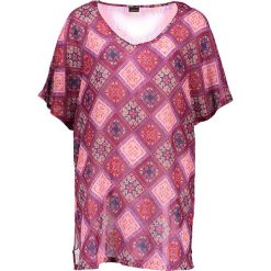 Tunika w kolorze fioletowym ze wzorem. Fioletowe tuniki damskie marki Lascana Femine Beachwear, bez wzorów, bez kołnierzyka, bez ramiączek. W wyprzedaży za 83.95 zł.