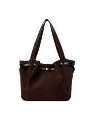 Tory Burch Torebka Romy Suede Tote 186348 Brązowy. Brązowe torebki do ręki damskie Tory Burch, bez wzorów, ze skóry, bez dodatków. Za 3,064.00 zł.
