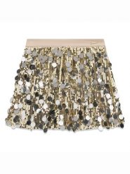 Guess Spódnica J6BD03 K6726 Złoty Regular Fit. Żółte spódniczki dla dziewczynek Guess, z aplikacjami, z syntetyku. Za 264.99 zł.