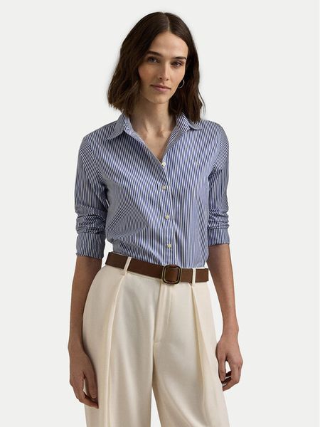 LAUREN RALPH LAUREN Koszula 200859048001 Niebieski Regular Fit. Niebieskie bluzki damskie Lauren Ralph Lauren, xl, bez wzorów, bez kołnierzyka, bez ramiączek. Za 689.99 zł.