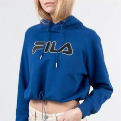 Bluza sportowa damska Fila 687315949. Niebieskie bluzy sportowe damskie Fila, m, bez wzorów, z kapturem. Za 257.00 zł.