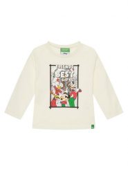 United Colors Of Benetton Bluzka 3ATNG10GP Écru Regular Fit. T-shirty dla chłopców United Colors Of Benetton, bez wzorów, z bawełny, bez ramiączek. Za 49.99 zł.