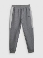 4F Spodnie dresowe joggery męskie - szare XL. Szare spodnie sportowe męskie 4f, m, bez wzorów, z dresówki, na fitness i siłownię. Za 159.99 zł.