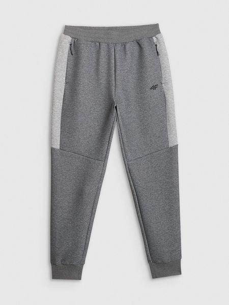 4F Spodnie dresowe joggery męskie - szare XL. Szare spodnie sportowe męskie 4f, m, bez wzorów, z dresówki, na fitness i siłownię. Za 159.99 zł.