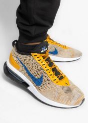 Buty do biegania męskie Nike Air Max Flyknit Racer. Brązowe buty sportowe męskie Nike, bez zapięcia, do biegania, nike air max. Za 561.99 zł.