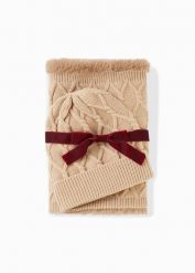 Szal komin + czapka (2 części). Brązowe czapki i kapelusze damskie bonprix, bez wzorów, z dzianiny, wizytowe. Za 109.99 zł.