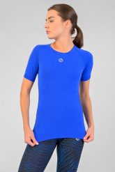 Koszulka z krótkim rękawem sportowa damska Nessi Sportswear Ultra. Niebieskie koszulki sportowe damskie NESSI SPORTSWEAR, l, bez wzorów, z dzianiny, bez kołnierzyka, bez ramiączek, do biegania. Za 299.00 zł.