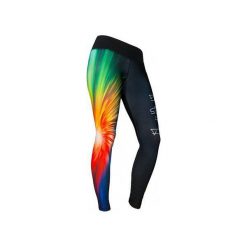 LEGGINSY FREEDOME. Czarne legginsy damskie Feelj!, w kolorowe wzory, z dzianiny. Za 149.00 zł.