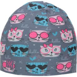 Dwuwarstwowa czapka Micro Double kid kitty. Szare czapki dla dzieci LUM. Za 52.44 zł.