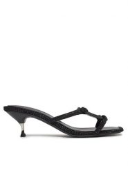 Tory Burch Klapki 152178 Czarny. Czarne klapki damskie Tory Burch, bez wzorów, ze skóry, bez obcasa. Za 2,329.00 zł.