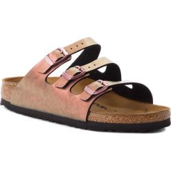 Klapki BIRKENSTOCK - Florida Fresh 1010955 Gemm Red. Fioletowe klapki damskie Birkenstock, ze skóry ekologicznej. W wyprzedaży za 259.00 zł.