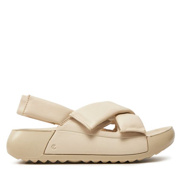 Sandały ECCO. Brązowe klapki damskie ecco, bez wzorów, bez obcasa, na płaskiej podeszwie, bez zapięcia. Za 339.99 zł.