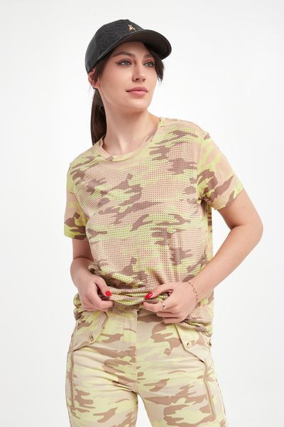 T-shirt damski PATRIZIA PEPE. T-shirty damskie Patrizia Pepe, m, bez wzorów, bez kołnierzyka. W wyprzedaży za 389.25 zł.