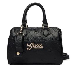Torebka Guess. Czarne torebki do ręki damskie Guess, z aplikacjami, bez dodatków. Za 289.99 zł.