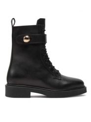 Furla Trzewiki Sfera Army YI46SFE WU0000 O6000 Czarny. Czarne botki damskie Furla, ze skóry, bez obcasa, na płaskiej podeszwie, bez zapięcia. Za 1,189.00 zł.