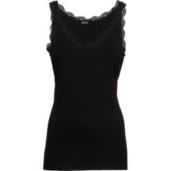 Top shirtowy z koronką bonprix czarny. Topy damskie marki MAKE ME BIO. Za 34.99 zł.