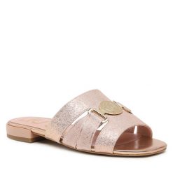 Klapki Liu Jo. Czerwone klapki damskie Liu Jo, bez wzorów, bez obcasa. Za 369.99 zł.