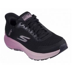 Buty Skechers Slip ins Go Run Consistent 2.0 Cameroon W 128627-BKMV czarne. Czarne obuwie sportowe damskie bez wzorów. Za 517.53 zł.