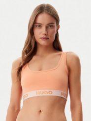 HUGO Biustonosz top Sporty Logo 50469631 Pomarańczowy. Brązowe biustonosze Hugo, bez wzorów, z bawełny. Za 109.99 zł.