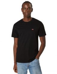 T-shirt Levi's Męski Czarny Bawełna. Czarne t-shirty męskie Levi's, m, bez wzorów, z bawełny, klasyczne, bez kołnierzyka. Za 151.20 zł.