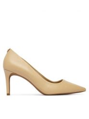 MICHAEL Michael Kors Szpilki Alina 40T6HNMP1L Beżowy. Brązowe szpilki damskie MICHAEL Michael Kors, bez wzorów, ze skóry, bez obcasa, bez zapięcia. Za 629.99 zł.