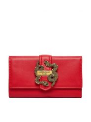 Just Cavalli Portfel 79RA5PA5 ZSA89 Czerwony. Czerwone portfele damskie Just Cavalli, bez wzorów, ze skóry. Za 339.99 zł.