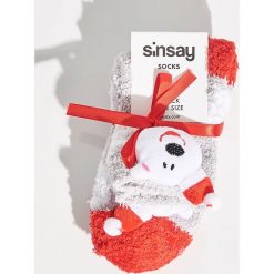Skarpetki świąteczne - Wielobarwn. Szare skarpety damskie Sinsay. Za 14.99 zł.