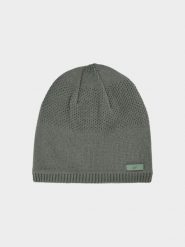 4F Czapka zimowa męska - khaki L. Brązowe czapki i kapelusze męskie 4f, na zimę, bez wzorów, z syntetyku, klasyczne. W wyprzedaży za 49.99 zł.