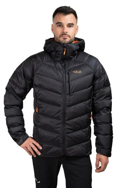 Kurtka puchowa męska Glaceon Pro. Brązowe kurtki męskie RAB, na zimę, l, bez wzorów, z poliamidu, z kapturem. Za 1,259.99 zł.