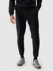 4F Spodnie dresowe joggery męskie - czarne M. Czarne spodnie sportowe męskie 4f, l, bez wzorów, z bawełny. Za 149.99 zł.