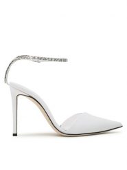 Giuseppe Zanotti Szpilki I250002 Biały. Białe klapki damskie Giuseppe Zanotti, bez wzorów, ze skóry, bez obcasa, bez zapięcia. Za 5,669.00 zł.