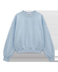 Damska bluza CREWNECK oversize UNLEASH WINGS PASTEL BLUE. Niebieskie bluzy damskie Wings, uniwersalny, bez wzorów, bez kaptura. Za 189.90 zł.