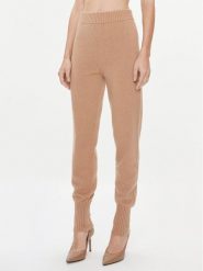 TWINSET Spodnie dzianinowe 232TT3201 Brązowy Regular Fit. Brązowe spodnie materiałowe damskie Twinset, s, bez wzorów, z dzianiny. Za 1,339.00 zł.