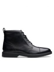 Clarks Kozaki Aldwin Cap 26179732 Czarny. Czarne kozaki męskie Clarks, ze skóry. Za 479.99 zł.