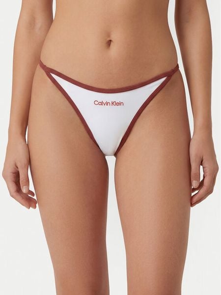 Calvin Klein Underwear Stringi LV00QF8892 Biały. Białe stringi damskie Calvin Klein Underwear, s, bez wzorów, z bawełny. Za 99.99 zł.