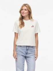 Vila Koszulka - VISybilla Cherry Kobiety Bawełna biały, S. Białe t-shirty damskie Vila, s, bez wzorów, z bawełny, eleganckie, bez kołnierzyka. Za 79.95 zł.