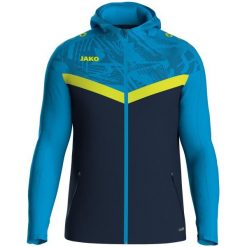 Damska bluza dresowa z kapturem zapinana na zamek błyskawiczny Jako Iconic. Niebieskie bluzy sportowe damskie Jako, bez wzorów, z dresówki, z kapturem. Za 332.30 zł.