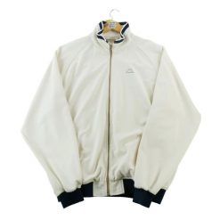 Second life - Kurtka polarowa męska z haftowanym logo Omini - Stan dobry. Brązowe kurtki sportowe męskie Kappa, m, bez wzorów, z materiału. Za 164.76 zł.