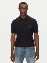 Armani Exchange Polo XM000356 AF12758 UB101 Granatowy Regular Fit. Niebieskie koszulki polo męskie Armani Exchange, m, bez wzorów, z bawełny, bez ramiączek. Za 209.99 zł.