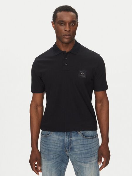 Armani Exchange Polo XM000356 AF12758 UB101 Granatowy Regular Fit. Niebieskie koszulki polo męskie Armani Exchange, m, bez wzorów, z bawełny, bez ramiączek. Za 209.99 zł.