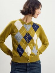 Wełniany kardigan - warm olive. Zielone kardigany damskie Reserved, l, bez wzorów, z wełny. Za 239.99 zł.