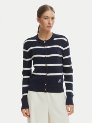 Tommy Hilfiger Kardigan WW0WW49617 Granatowy Regular Fit. Niebieskie kardigany damskie Tommy Hilfiger, m, bez wzorów, z bawełny. Za 699.99 zł.