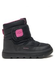 Geox Śniegowce Willaboom J46HWC 0FU54 C0922 S Czarny. Czarne buty zimowe dziewczęce Geox, bez wzorów, z materiału, bez zapięcia. Za 259.99 zł.