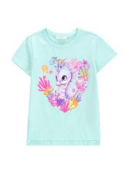 Coccodrillo T-Shirt WC5143204IGK Zielony Regular Fit. Zielone t-shirty i topy dla dziewczynek COCCODRILLO, bez wzorów, z bawełny, bez ramiączek. Za 29.99 zł.