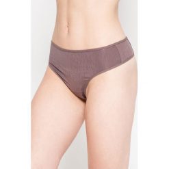 Marlies Dekkers - Stringi Plum Truffle. Szare stringi damskie Marlies Dekkers, z bawełny. W wyprzedaży za 59.90 zł.