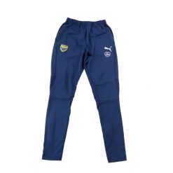 Second life - Spodnie męskie Oxford United dryCELL Puma - Jak nowy. Niebieskie spodnie sportowe męskie Puma, m, bez wzorów, na fitness i siłownię. Za 106.46 zł.