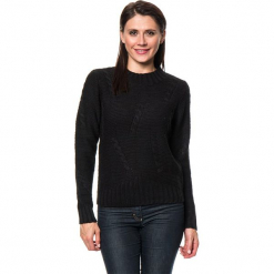 Sweter w kolorze czarnym. Czarne swetry damskie Assuili, z kaszmiru, z okrągłym kołnierzem. W wyprzedaży za 136.95 zł.
