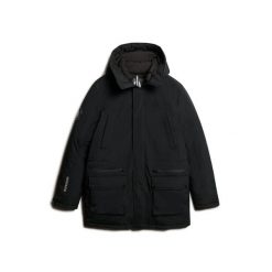 Wyściełana kurtka Superdry City. Czarne kurtki męskie Superdry., na zimę, s, bez wzorów, z materiału, eleganckie, bez kaptura. Za 856.85 zł.